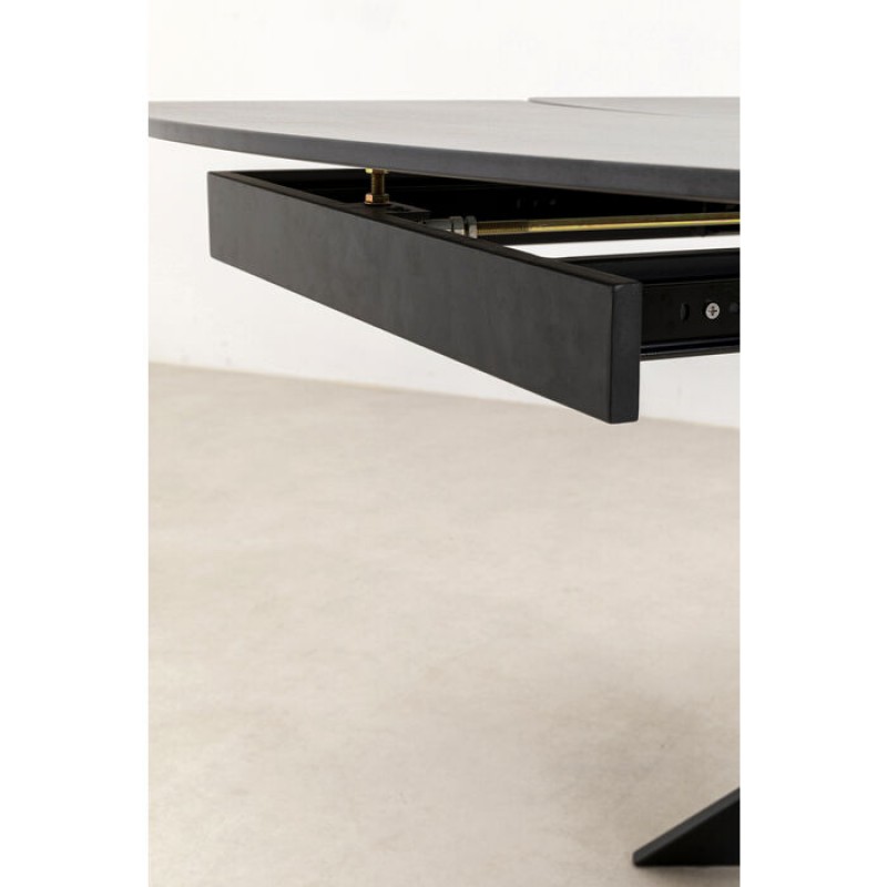 Extension Table Twist Black 120(30+30)x90cm